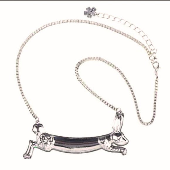 Enamel & Silver Running Rabbit - Bunny - Choker Necklace - Hand Painted - Picture 9 of 9